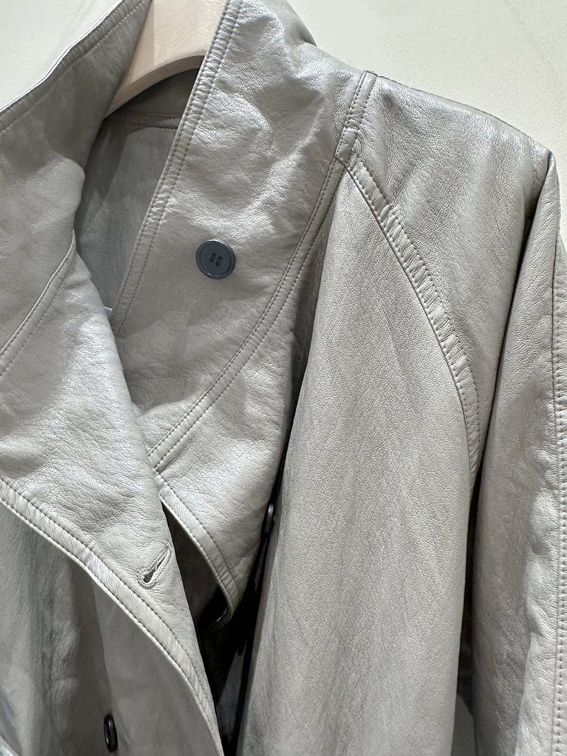 Leather High-Neck Trench Coat by J dew for Women - view 5