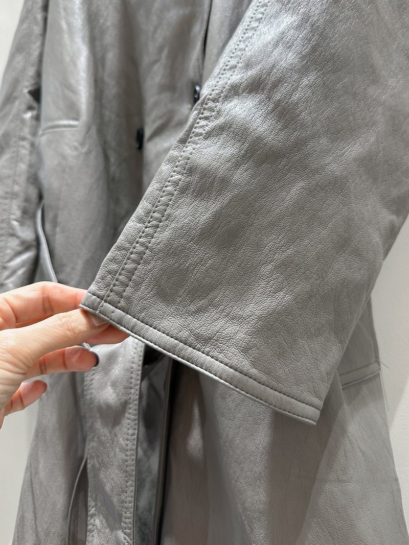 Leather High-Neck Trench Coat by J dew for Women - view 7