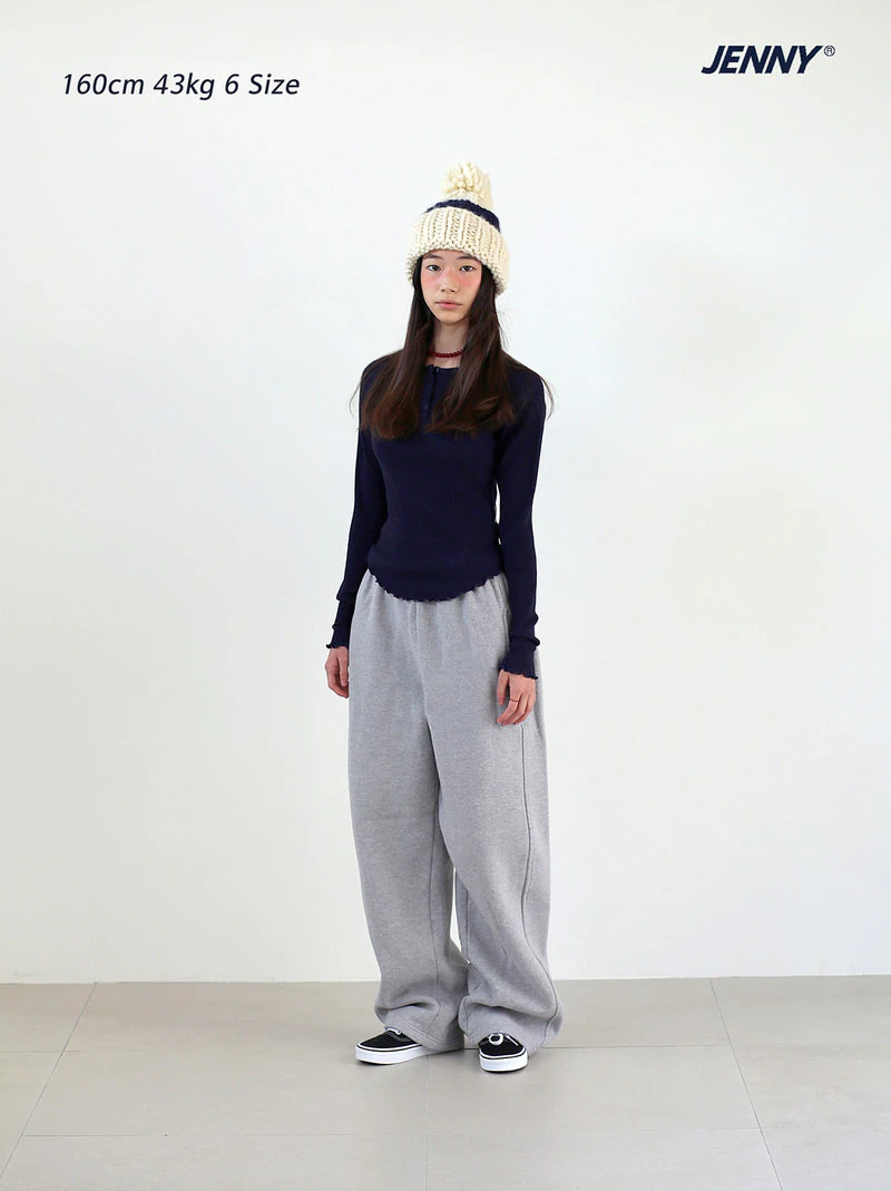 Basic Fleeced Straight Pants by Jenny Basic for Child - view 2