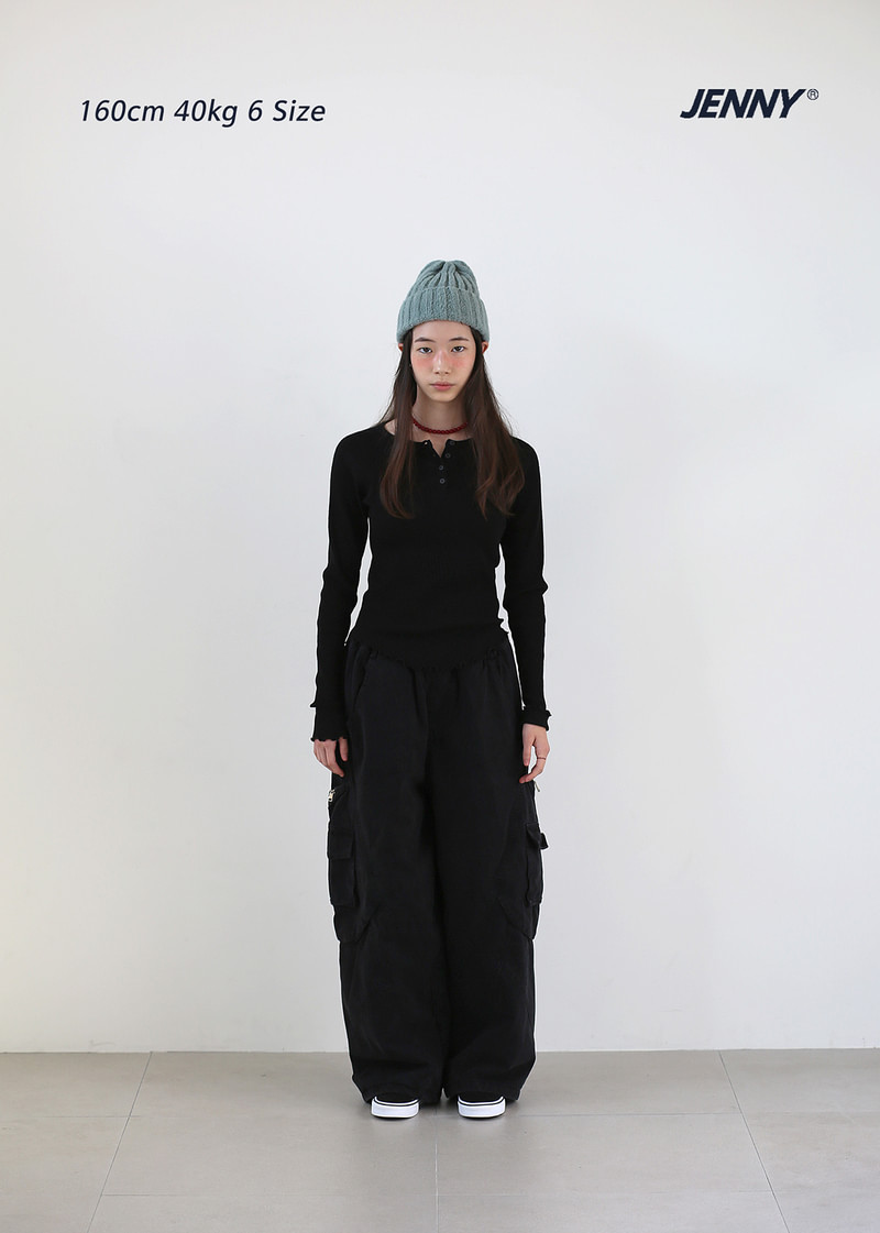 Strong Button Ribbed Tee by Jenny Basic for Child - view 2