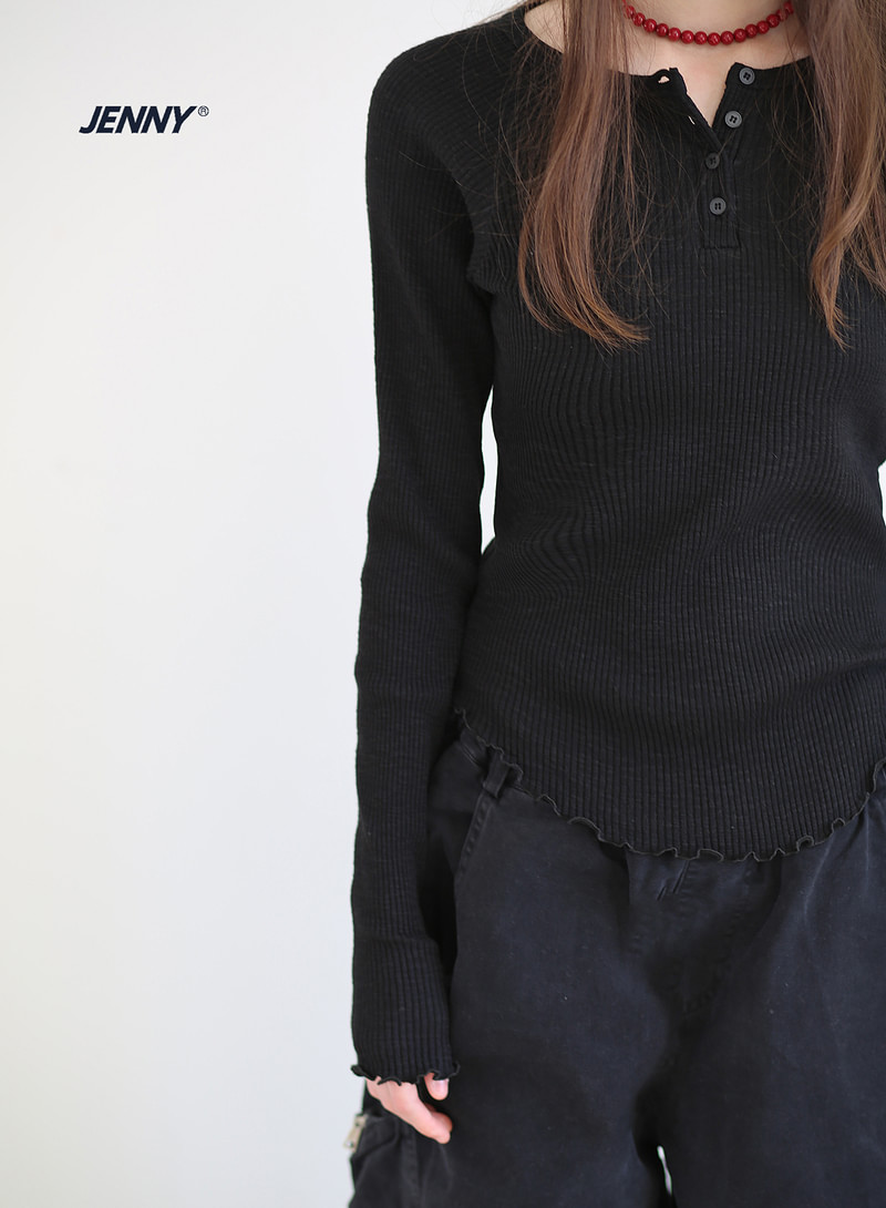 Strong Button Ribbed Tee by Jenny Basic for Child - view 5