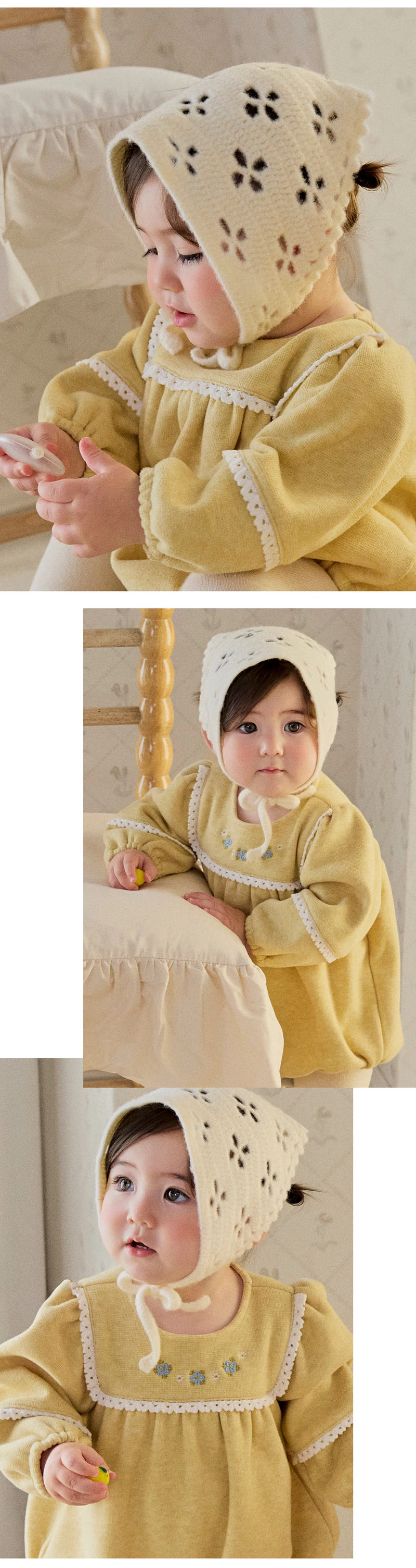 Poco Knit Baby Hair Kerchief (set of 5) by Kids Clara for Baby - view 3