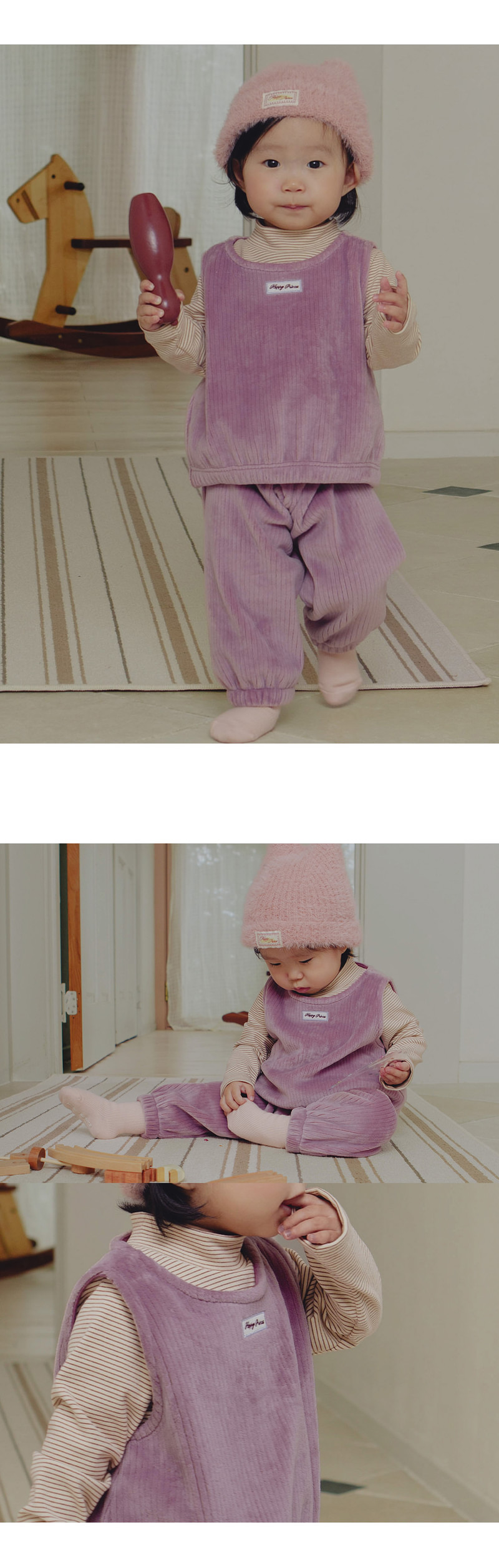 Coco Three-Piece Double Velour Set-Up by Kids Clara for Baby - view 4