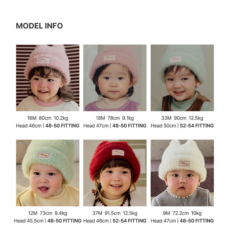Mink Fluffy Nero Knit Beanie by Kids Clara for Baby - view 11