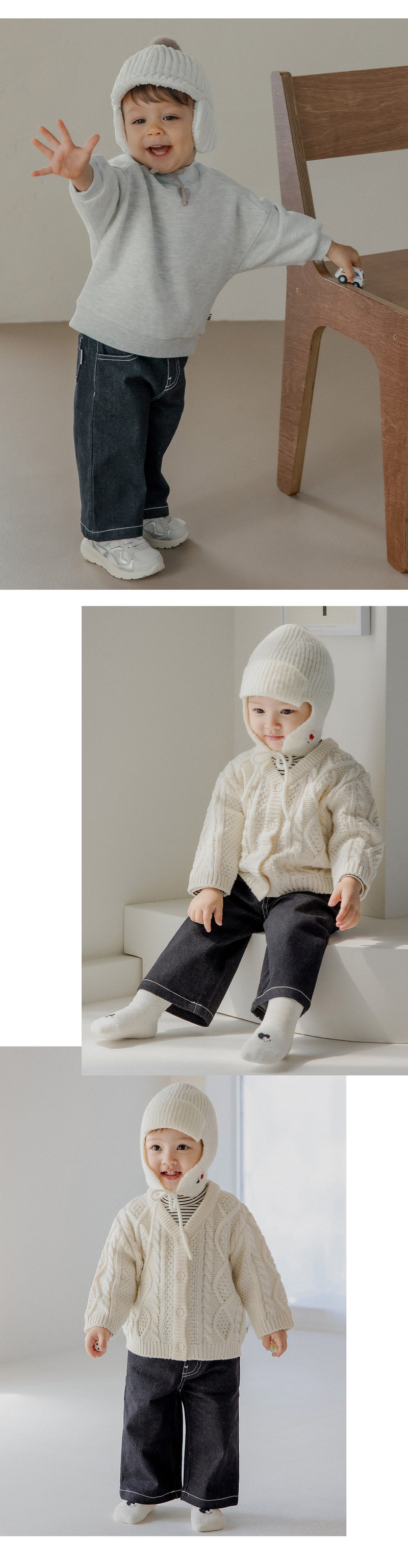 Arlo Denim Fleeced Pants by Kids Clara for Baby - view 3