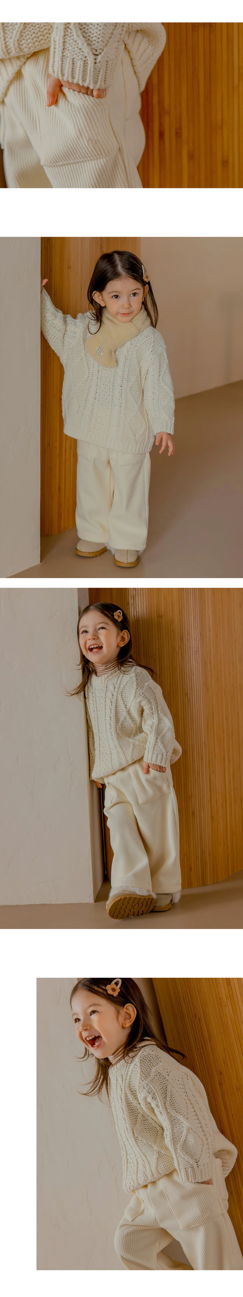 S'more Fleeced Corduroy Wide Pants by Kids Clara for Baby - view 6
