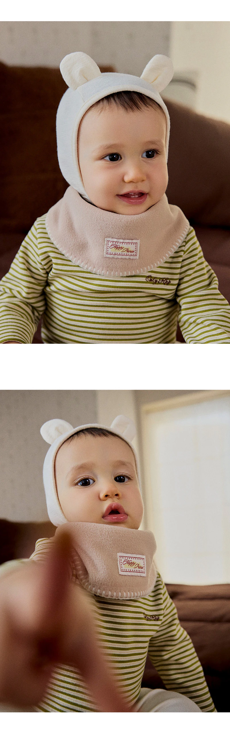Nest Polo Fleece Baby Banana Bib (set of 5) by Kids Clara for Baby - view 3