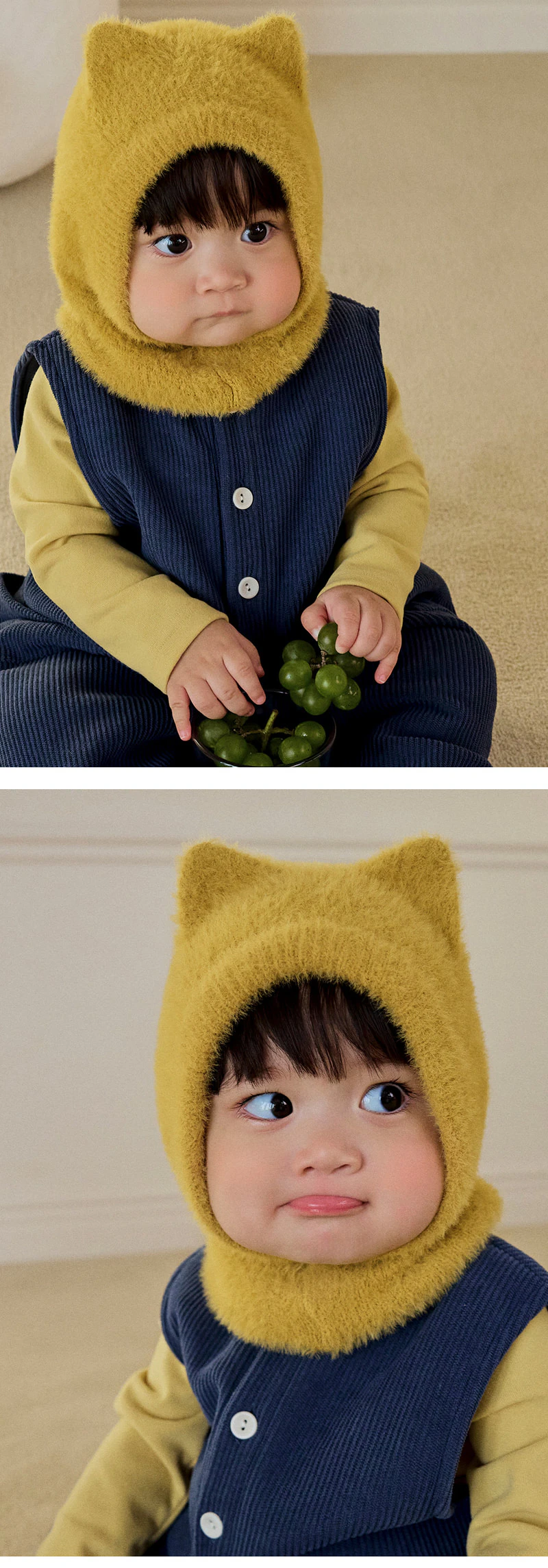 Mink Fluffy Knit Baby Balaclava by Kids Clara for Baby - view 2