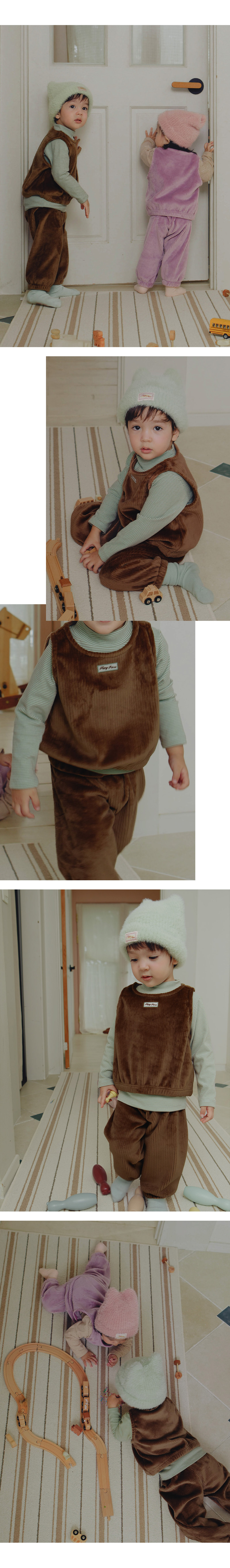 Coco Three-Piece Double Velour Set-Up by Kids Clara for Baby - view 5