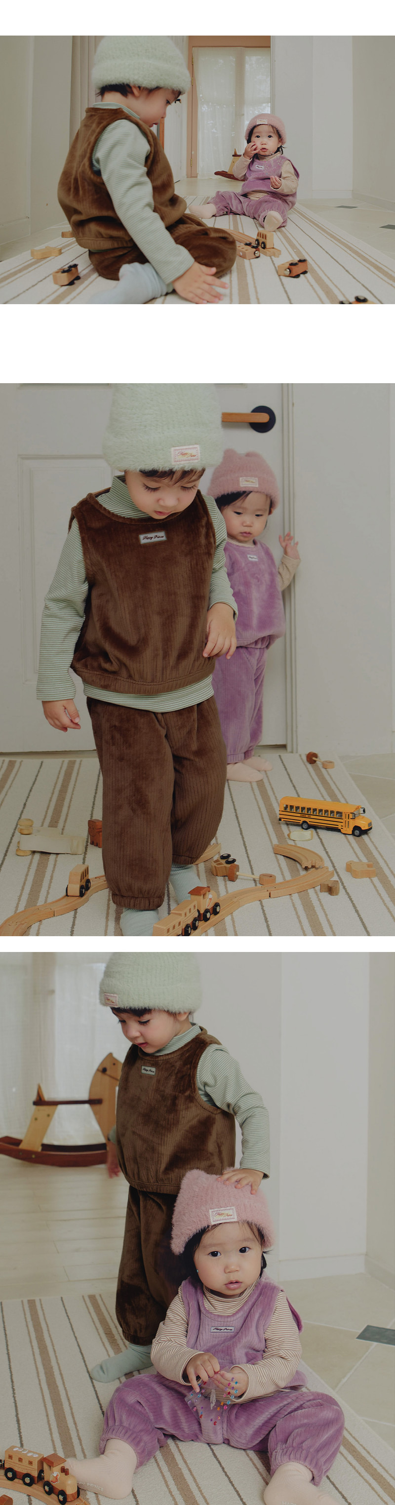 Coco Three-Piece Double Velour Set-Up by Kids Clara for Baby - view 6
