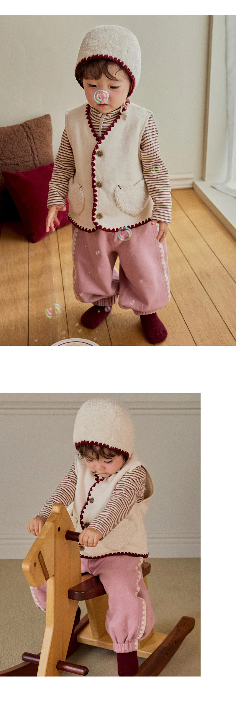Toto Fleeced Baby Jogger Pants by Kids Clara for Baby - view 2