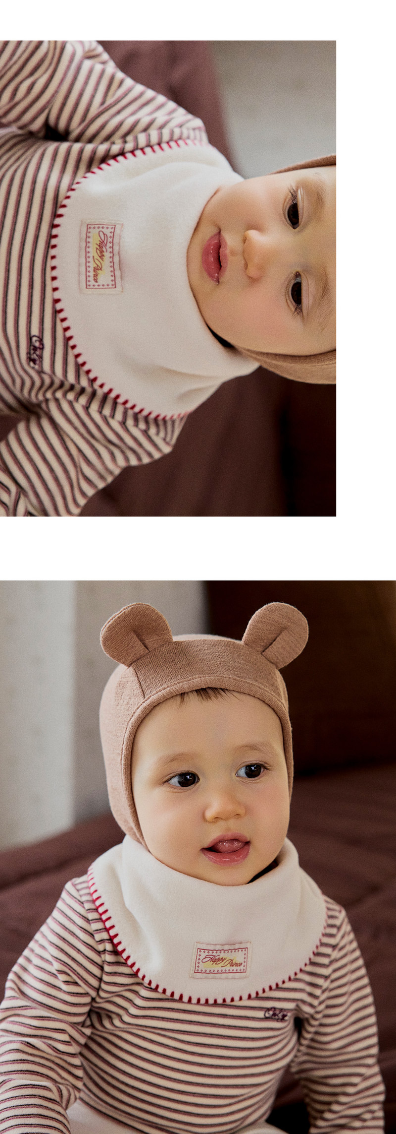 Nest Polo Fleece Baby Banana Bib (set of 5) by Kids Clara for Baby - view 5