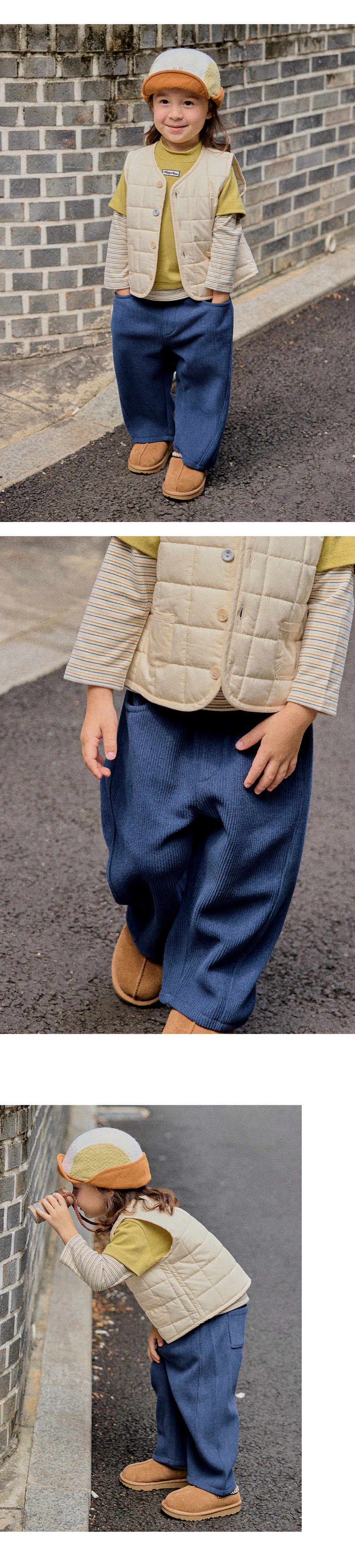 Starry Fleeced Corduroy Pants by Kids Clara for Baby - view 2