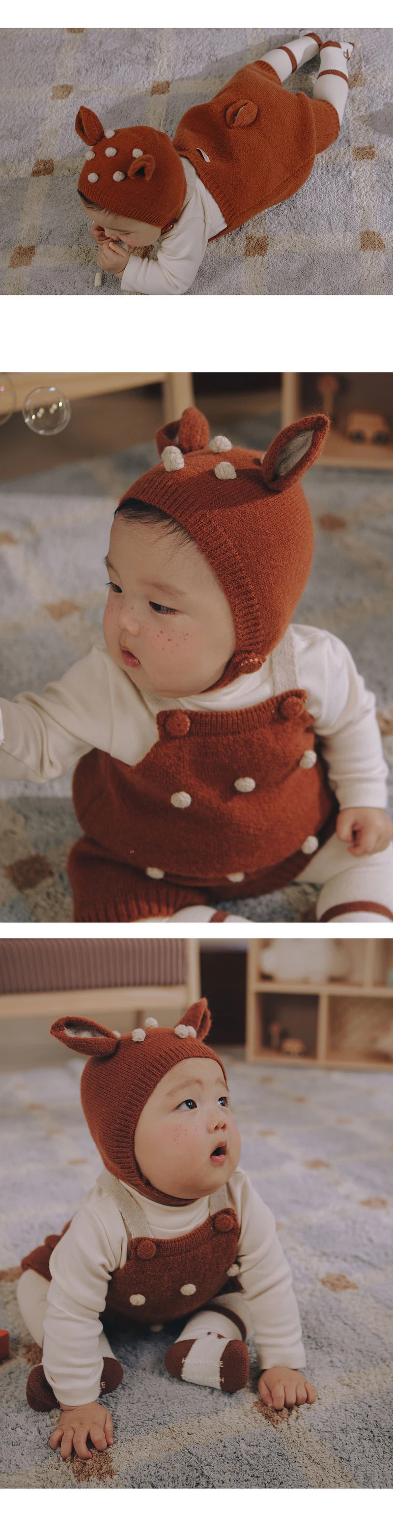Moa Knit Baby Overalls Set by Kids Clara for Baby - view 2