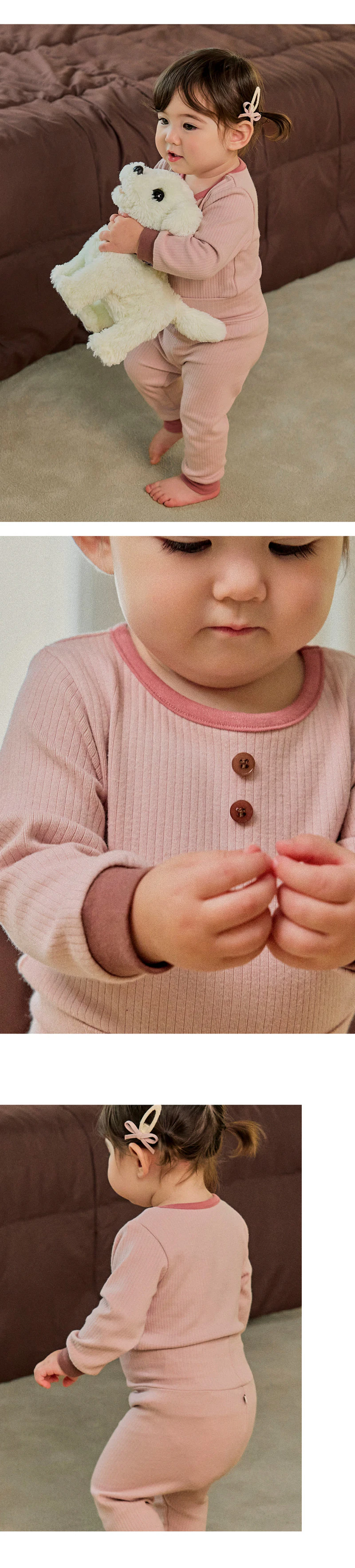 Poco Modal Ribbed Loungewear by Kids Clara for Baby - view 2