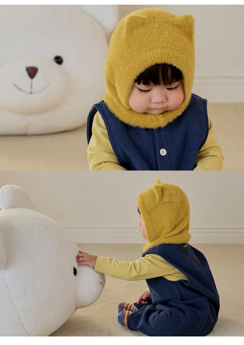 Mink Fluffy Knit Baby Balaclava by Kids Clara for Baby - view 5
