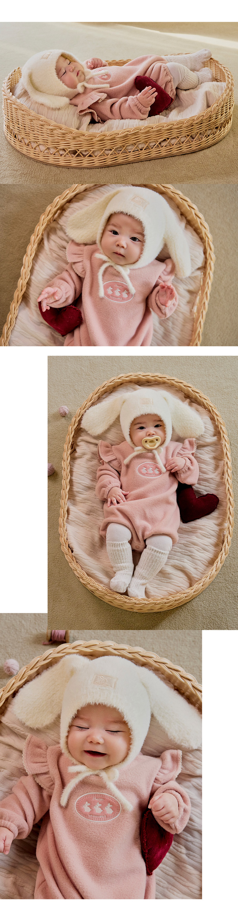Mink Fluffy Bunny Knit Baby Bonnet by Kids Clara for Baby - view 5