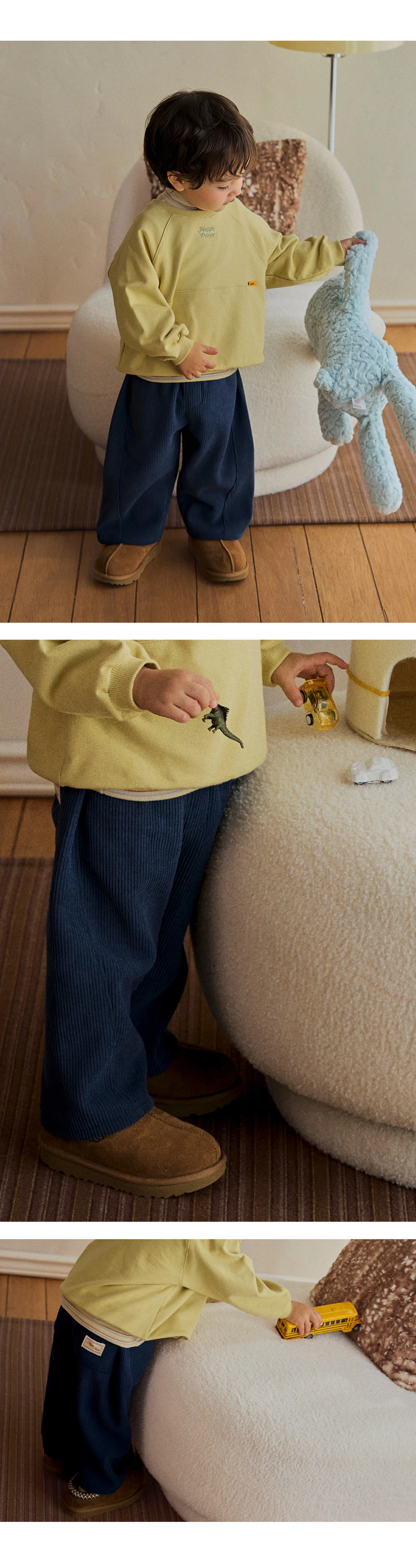 Starry Fleeced Corduroy Pants by Kids Clara for Baby - view 3