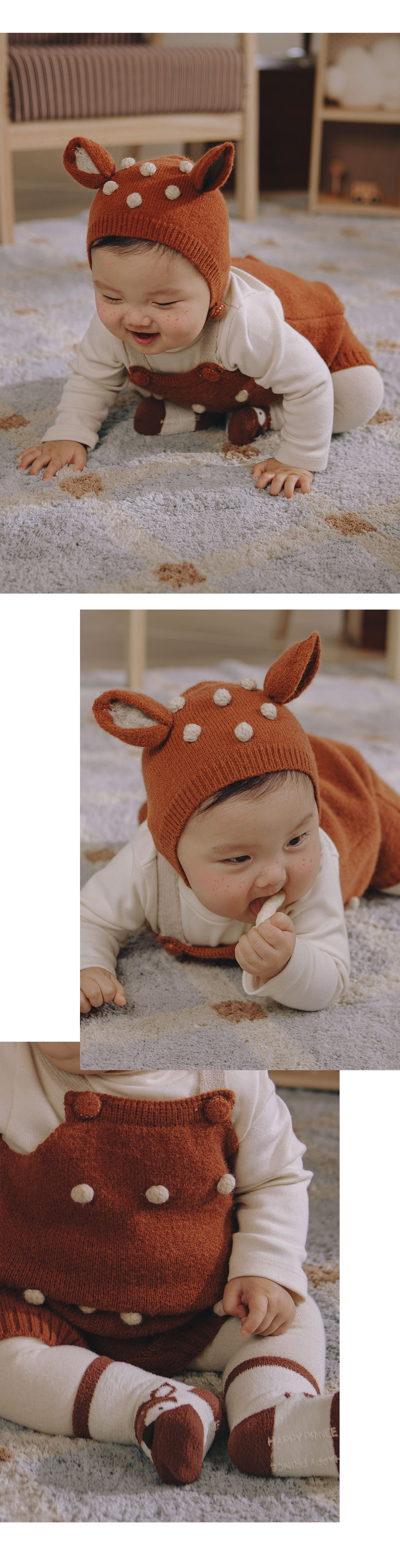 Moa Knit Baby Overalls Set by Kids Clara for Baby - view 3