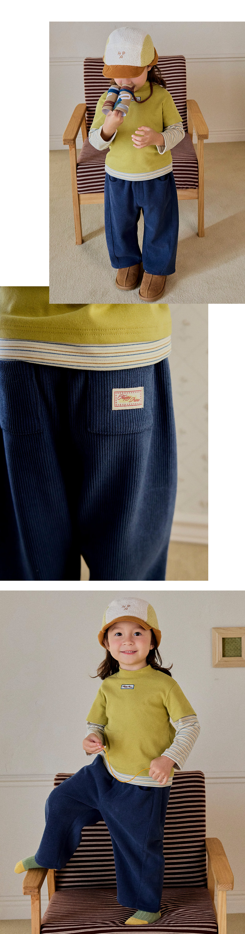 Starry Fleeced Corduroy Pants by Kids Clara for Baby - view 4