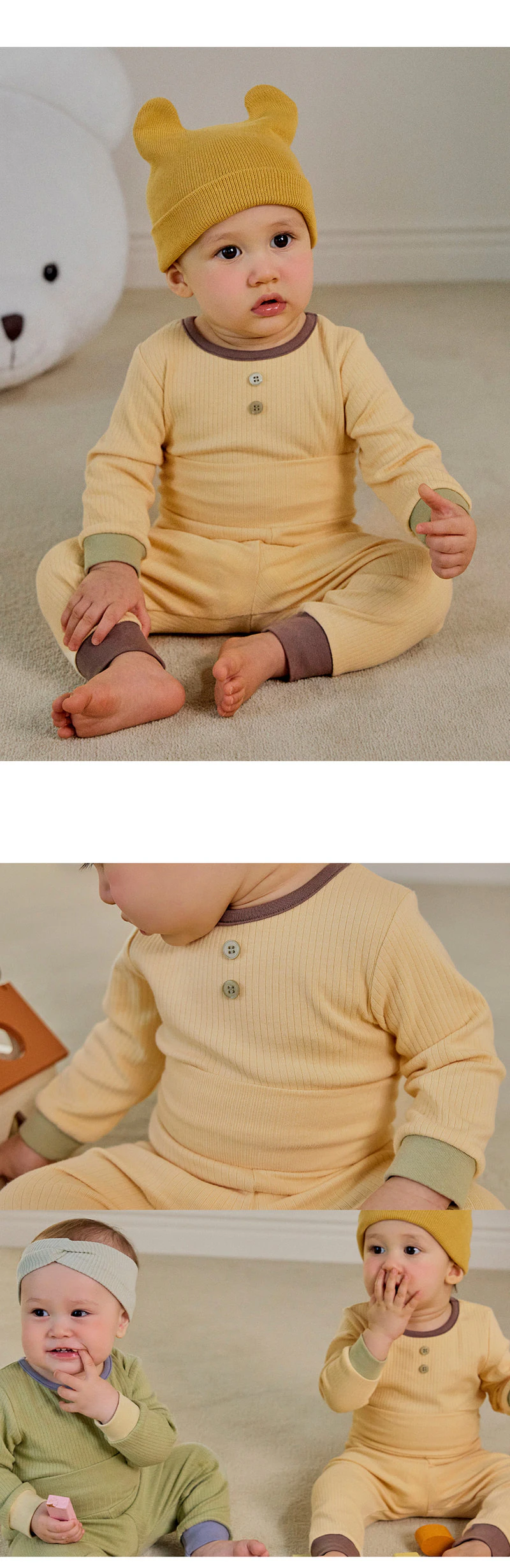 Poco Modal Ribbed Loungewear by Kids Clara for Baby - view 4