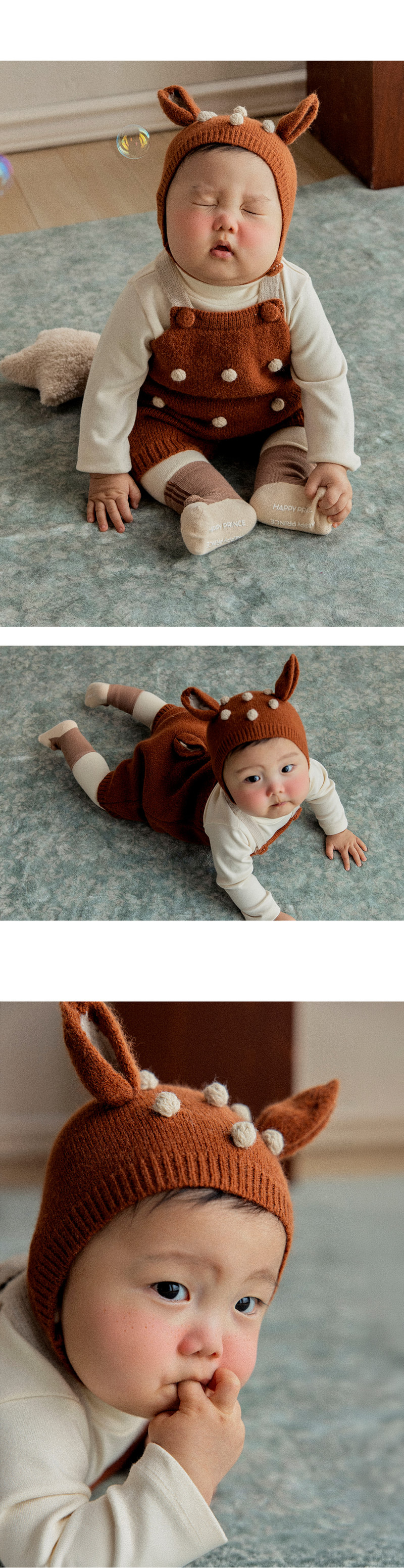 Moa Knit Baby Overalls Set by Kids Clara for Baby - view 5