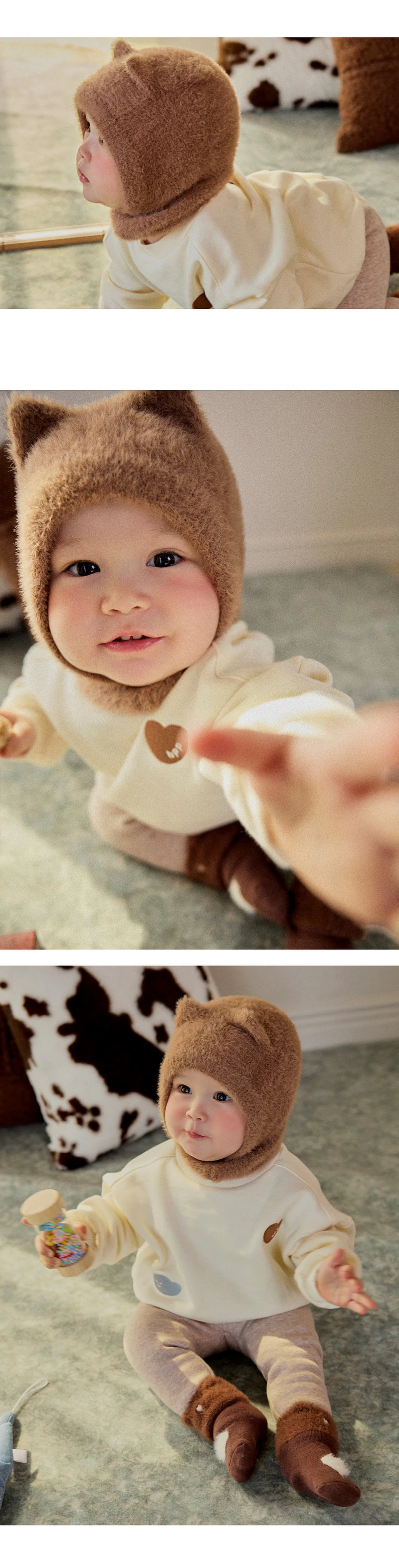 Mink Fluffy Knit Baby Balaclava by Kids Clara for Baby - view 8