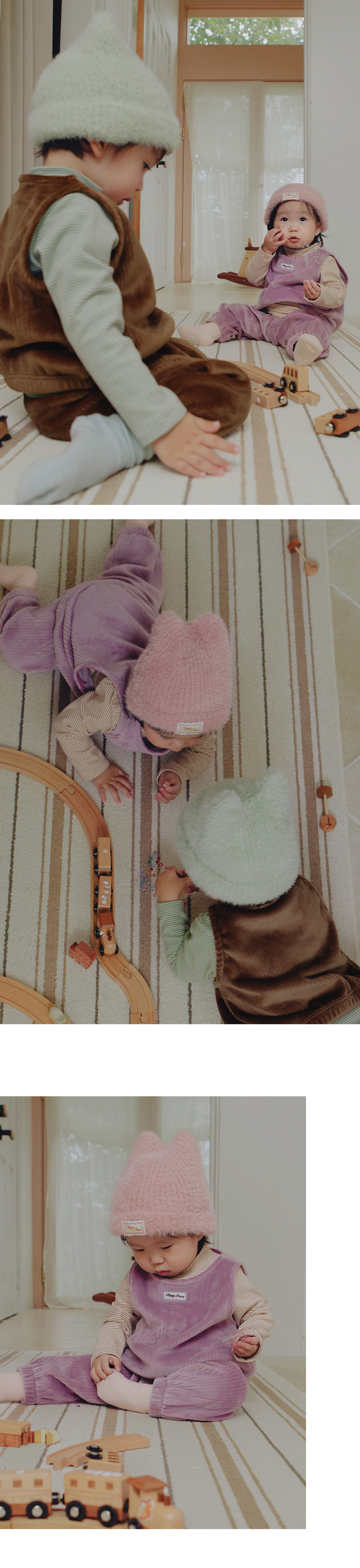 Mink Fluffy Nero Knit Beanie by Kids Clara for Baby - view 3