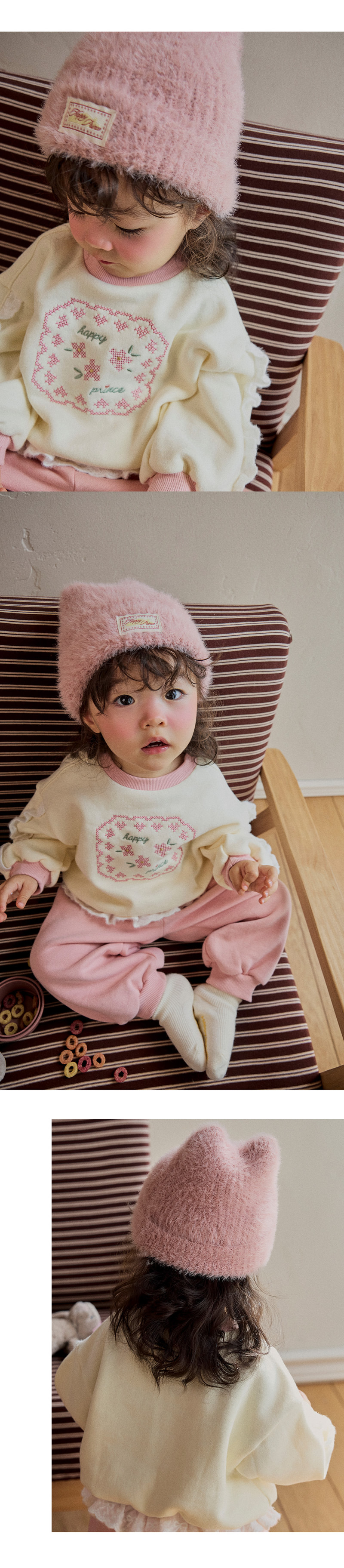 Mink Fluffy Nero Knit Beanie by Kids Clara for Baby - view 4