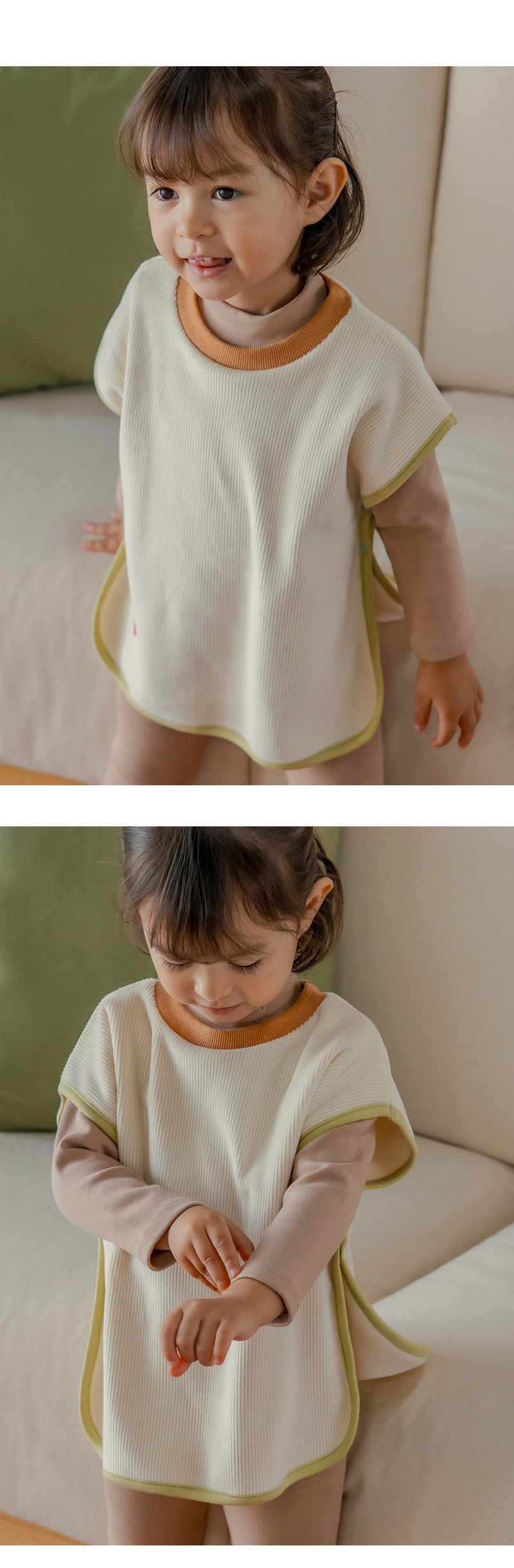 Pure Basic Modal Fleece Mock Neck Tee by Kids Clara for Baby - view 5