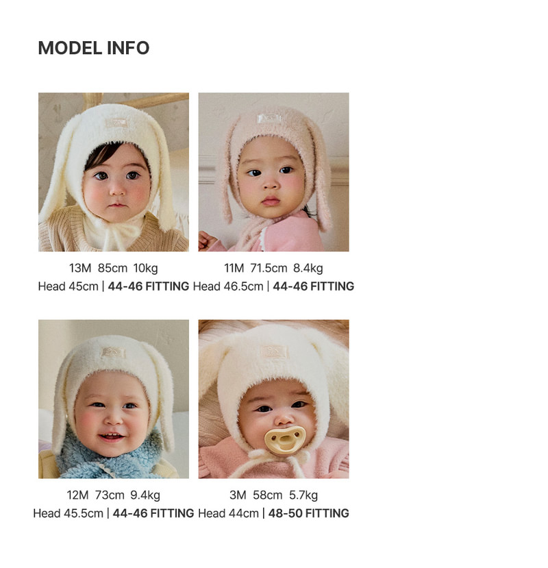 Mink Fluffy Bunny Knit Baby Bonnet by Kids Clara for Baby - view 11