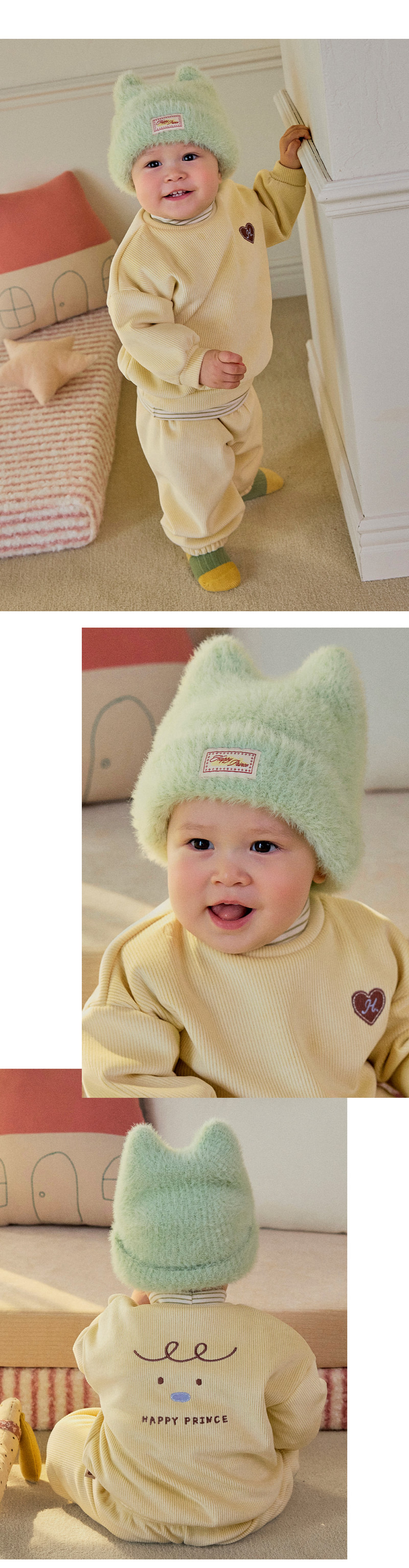 Mink Fluffy Nero Knit Beanie by Kids Clara for Baby - view 5