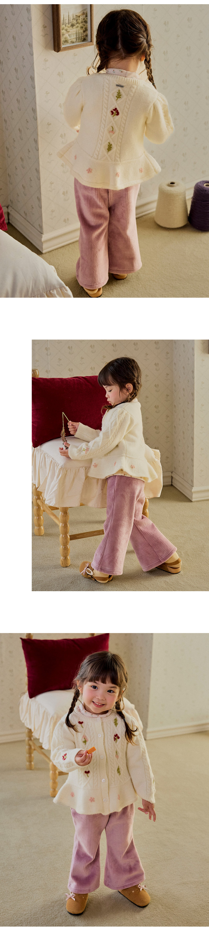 Seren Double Velour Bootcut Pants by Kids Clara for Baby - view 5