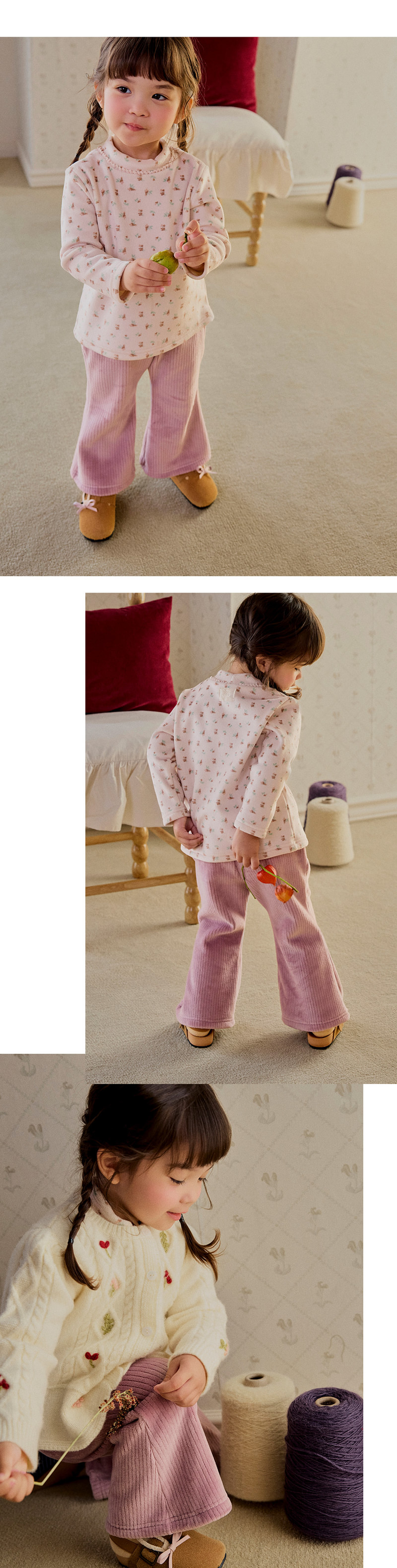 Seren Double Velour Bootcut Pants by Kids Clara for Baby - view 6