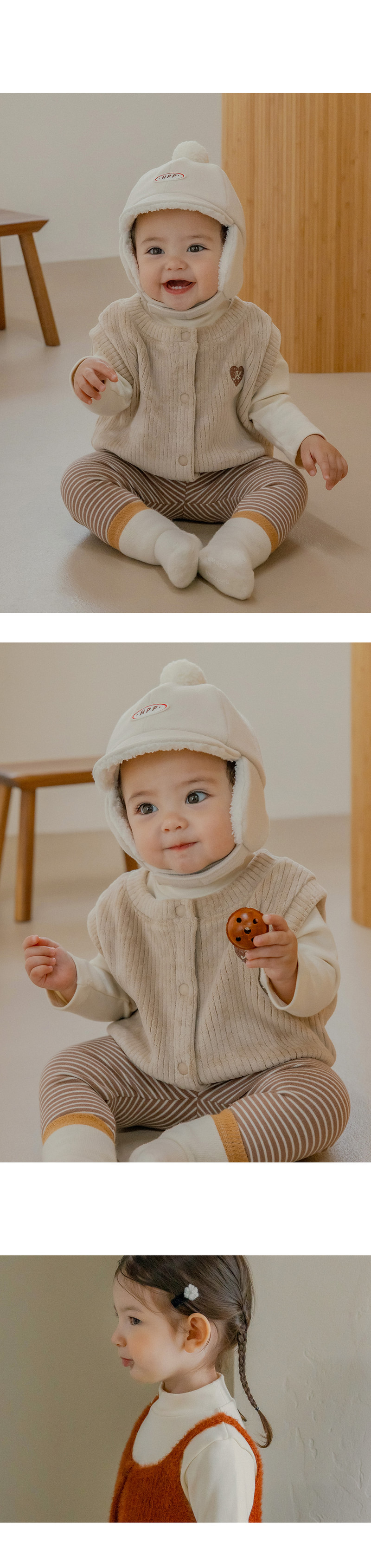 Pure Basic Modal Fleece Mock Neck Tee by Kids Clara for Baby - view 7