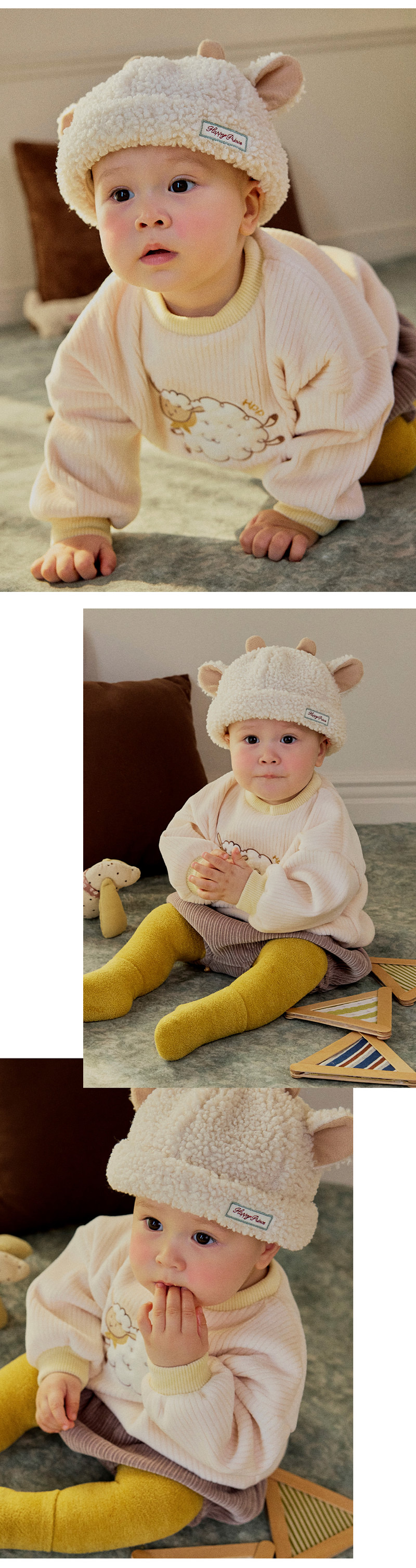 Milky Double Velour Baby Sweatshirt by Kids Clara for Baby - view 5