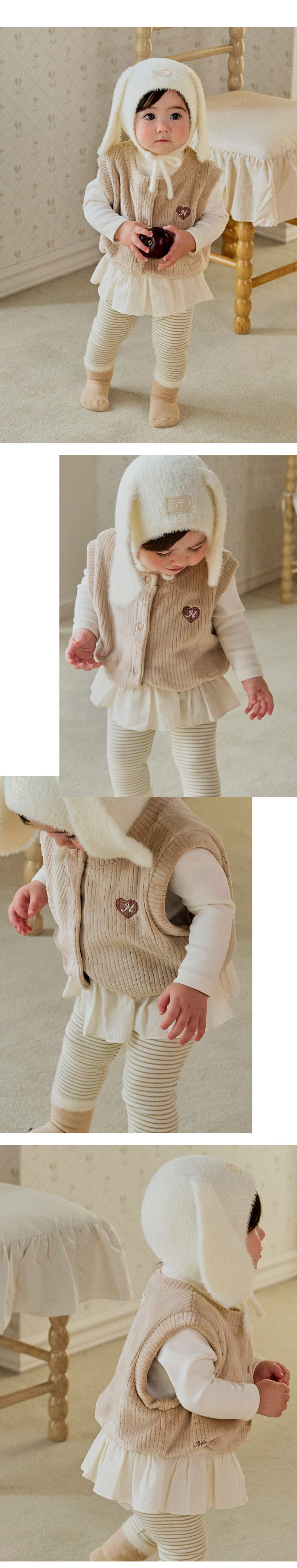 Bubbly Double Velour Vest by Kids Clara for Baby - view 5