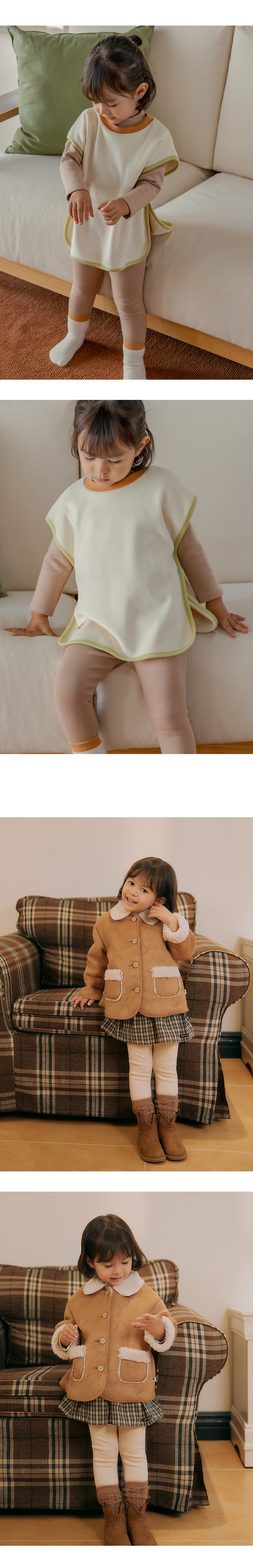 Pure Basic Modal Fleece Leggings by Kids Clara for Baby - view 3