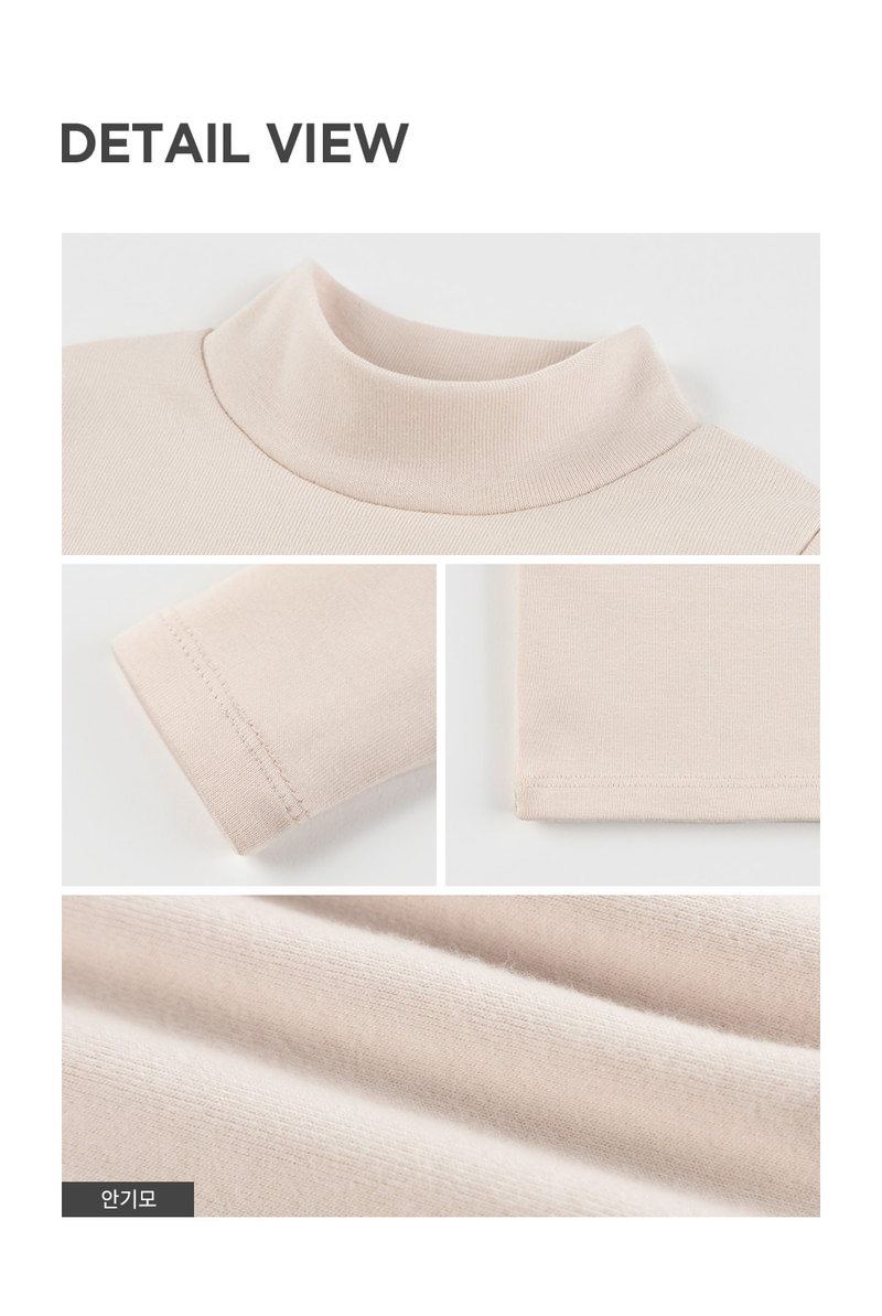 Pure Basic Modal Fleece Mock Neck Tee by Kids Clara for Baby - view 9