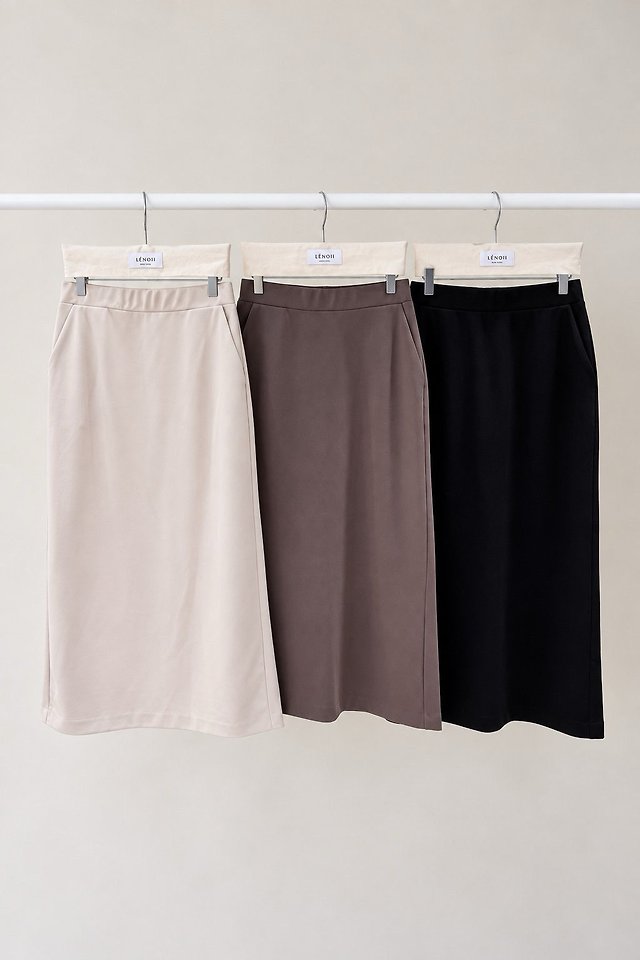 Demue Elastane Maxi Long Skirt (Banding) by Lenoii for Women - view 11