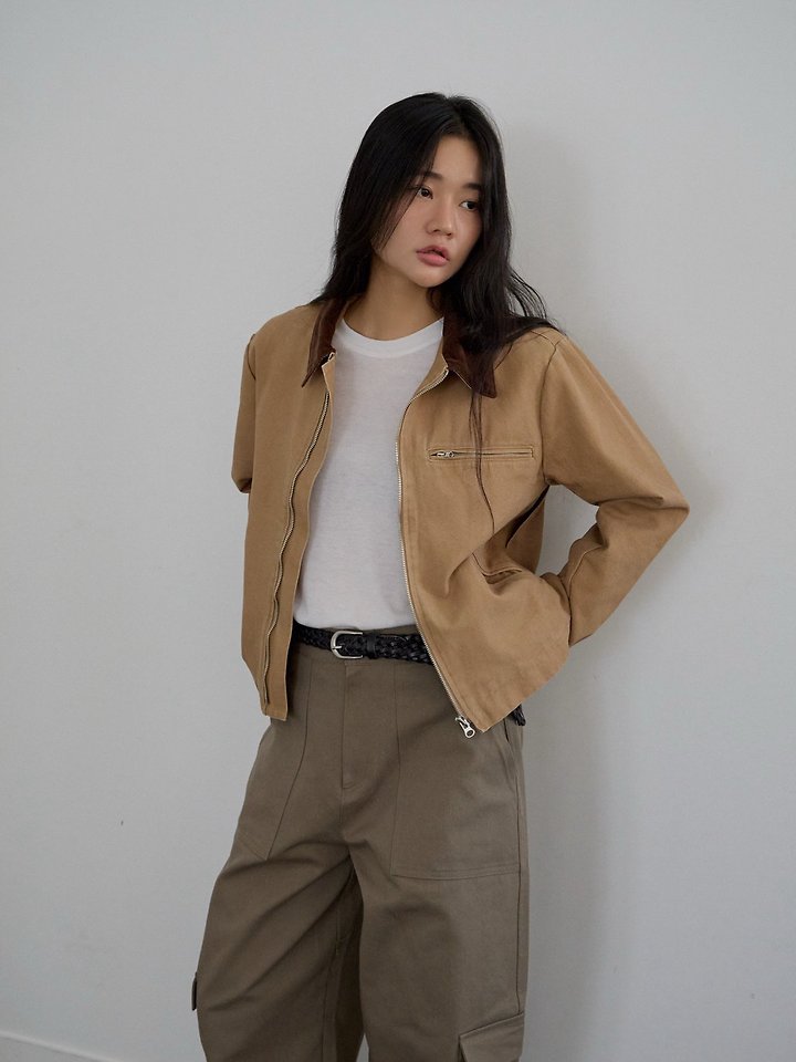 Billy Washed Colorblock Work Jacket by Lenoii for Women - view 1