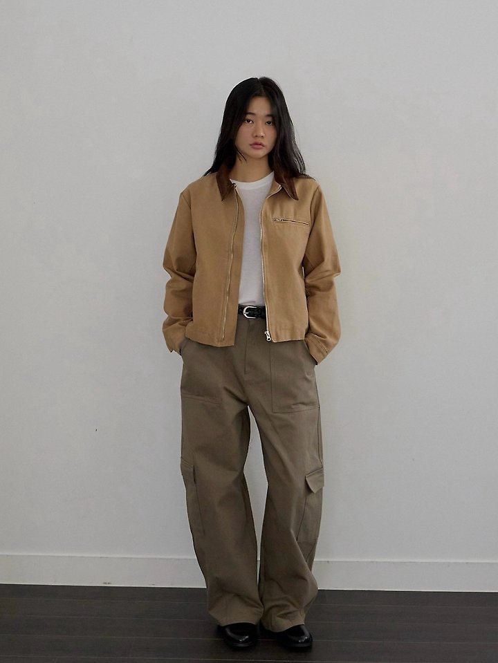 Billy Washed Colorblock Work Jacket by Lenoii for Women - view 3