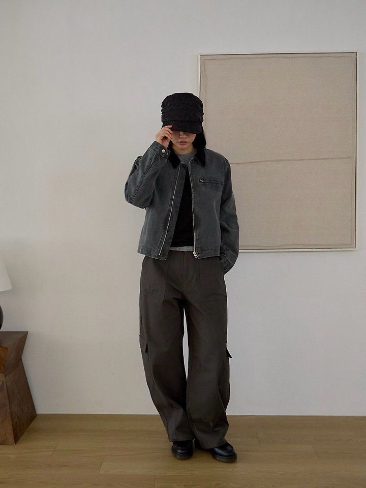 Billy Washed Colorblock Work Jacket by Lenoii for Women - view 7
