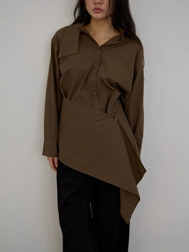 Chocol Wrap Shirt (Detachable Wrap) by Lenoii for Women - view 1