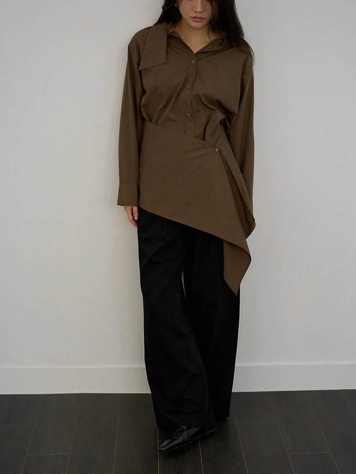 Chocol Wrap Shirt (Detachable Wrap) by Lenoii for Women - view 3