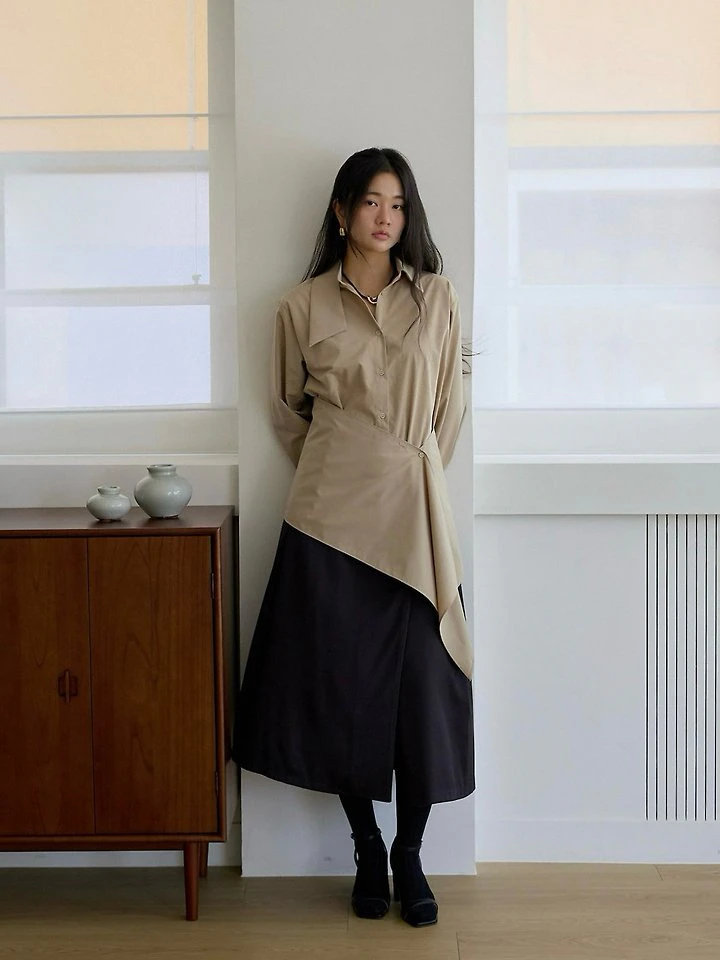 Chocol Wrap Shirt (Detachable Wrap) by Lenoii for Women - view 5