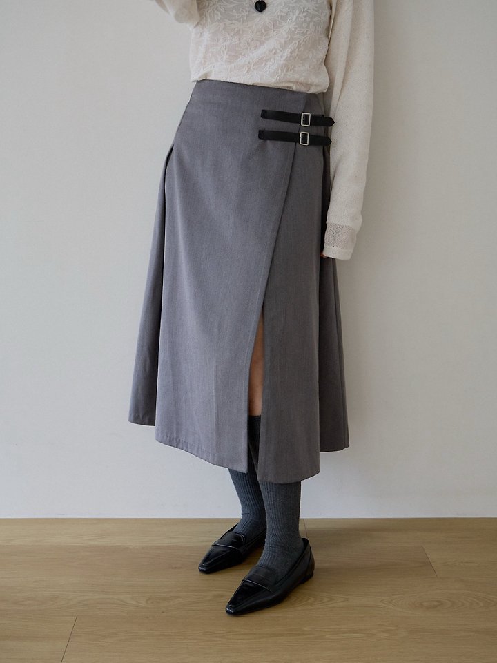 Adne Buckle Wrap Skirt by Lenoii for Women - view 6