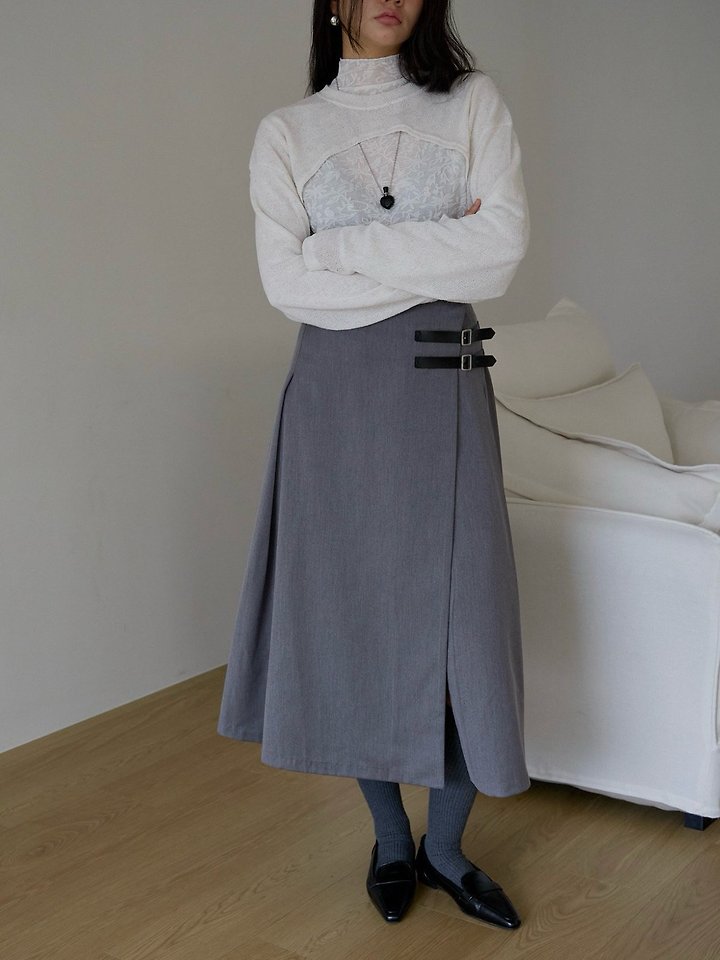 Adne Buckle Wrap Skirt by Lenoii for Women - view 8