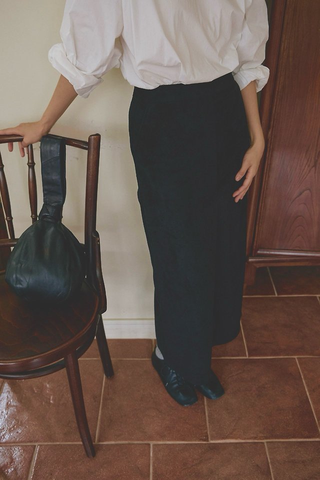 Berlin Suede Maxi Long Skirt by Lenoii for Women - view 10