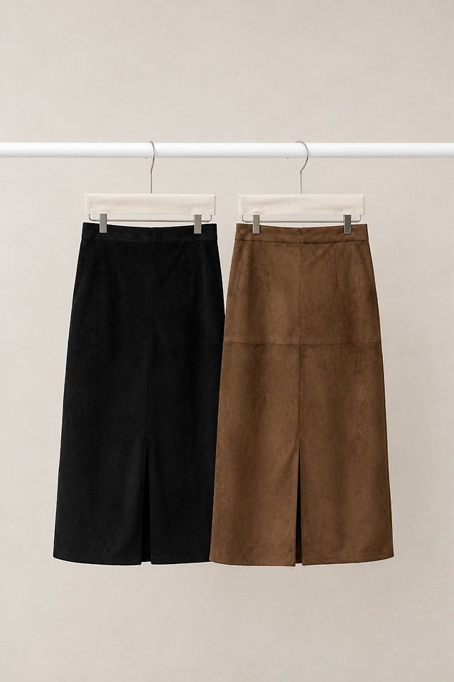 Berlin Suede Maxi Long Skirt by Lenoii for Women - view 12